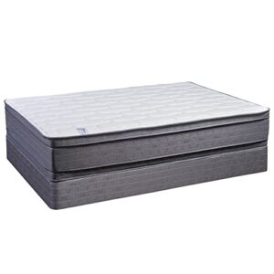 Treaton 12" Twin Size Double Sided Mattress And Box Spring - Foam Encased Double Pillow Top Medium Plush With Exceptional Back Support, Not Compressed, No Assembly Required 38x74