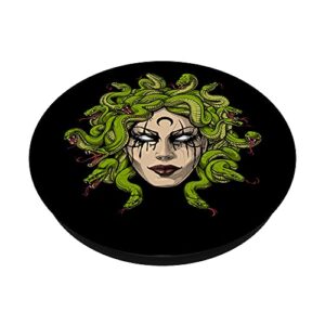 Medusa Greek Goddess Snakes Ancient Greece Mythology Gothic PopSockets Swappable PopGrip