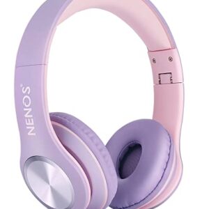 Nenos Kids Headphones Volume Limited Over Ear Headphones for Kids Headphones for Children Boys Girls Toddler Ideal for Tablet, Smartphone, Laptop Headset for School, Travel