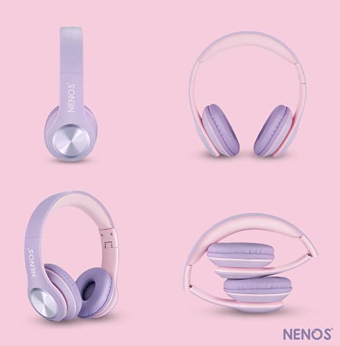 Nenos Kids Headphones Volume Limited Over Ear Headphones for Kids Headphones for Children Boys Girls Toddler Ideal for Tablet, Smartphone, Laptop Headset for School, Travel