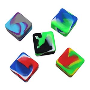 Silicone Container Wax 2pcs 37ml Large Square Non-stick Storage Jars Unbreakable Oil Kitchen Box