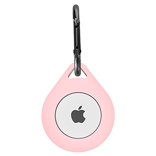 Compatible with Apple Airpods Pro Case Airtags Holder Airtag Airpod Pro Cases with Keychain Shock-Proof Silicone Cases Cover for AirPods Pro, Bluetooth Finder Case for Airtags Tracker Pink