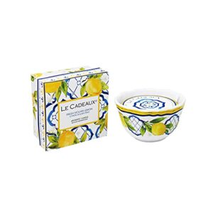le cadeaux luxury scented candle in gift box, fresh sicilian lemon