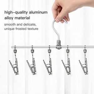 FALEJU High-Strength Aluminum Alloy Underwear and Socks Drying Rack 6 Clip Set for Drying Cap, face mask, Socks, Towels, Underwear, Diapers (Grey)