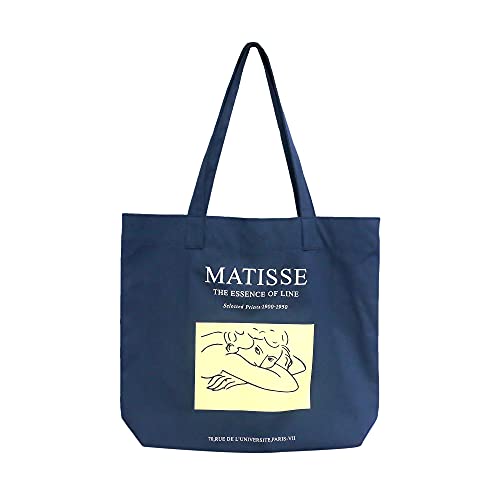 Canvas Tote Bag Aesthetic Large Cute Tote bag Canvas Bags with Pockets Sturdy Book Bag Spacious