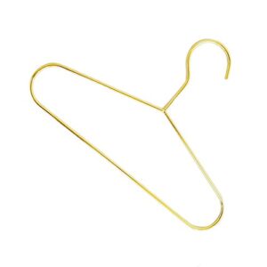 Gazechimp Portable Iron Hanger for Children Durable Fabric Hanger for Babies, Gold, 25.1x17.5cm