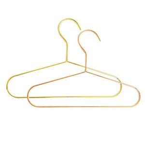 Gazechimp Portable Iron Hanger for Children Durable Fabric Hanger for Babies, Gold, 25.1x17.5cm