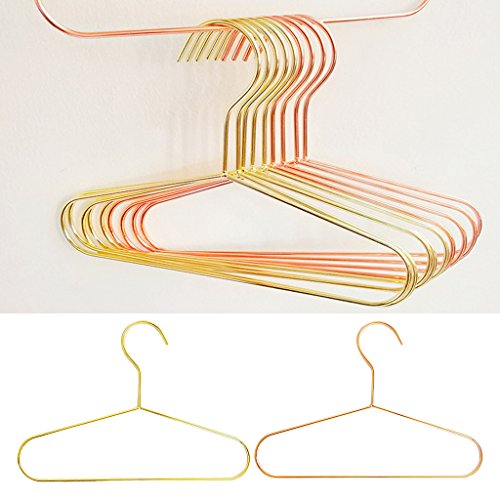 Gazechimp Portable Iron Hanger for Children Durable Fabric Hanger for Babies, Gold, 25.1x17.5cm