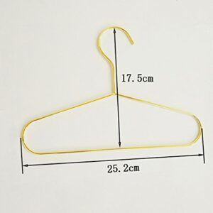 Gazechimp Portable Iron Hanger for Children Durable Fabric Hanger for Babies, Gold, 25.1x17.5cm