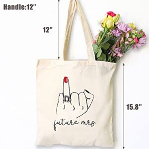 Future Mrs – Shoulder Bag Shopping Bag Tote Bag Gift – Engagement Gifts for Women - Bride to Be - Newly Engaged - Bridal Shower Gift for Bride - Bachelorette Party Gifts for Her