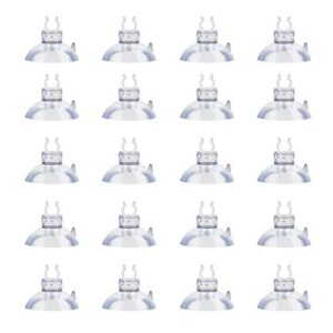 yiephiot 20 pcs aquarium suction cup clips airline tube holder reusable rubber clamps fish tank hose holder clip for fish tank, aquarium airline tubing/hose, clear 0.2 inch