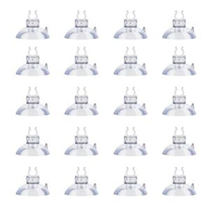 YiePhiot 20 Pcs Aquarium Suction Cup Clips Airline Tube Holder Reusable Rubber Clamps Fish Tank Hose Holder Clip for Fish Tank, Aquarium Airline Tubing/Hose, Clear 0.2 Inch