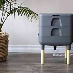 FCMP Outdoor - The Essential Living Composter, 2-Tray Worm Composter, Grey