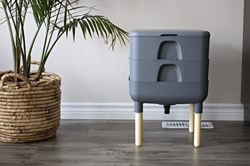 FCMP Outdoor - The Essential Living Composter, 2-Tray Worm Composter, Grey