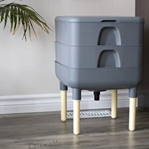 FCMP Outdoor - The Essential Living Composter, 2-Tray Worm Composter, Grey