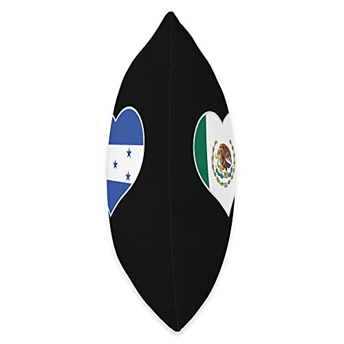 Mexican Honduran Flag Gifts Mexican Honduran Heart Love Mexico Honduras Flag Throw Pillow, 18x18, Multicolor