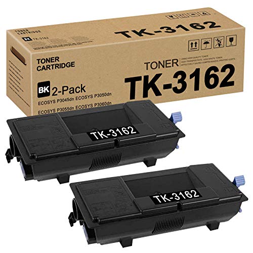 DRA TK3162 TK-3162 1T02T90US0 Toner Cartridge (Black,2 Pack) Replacement for Kyocera ECOSYS P3045dn P3050dn P3055dn P3060dn Toner Kit Printer