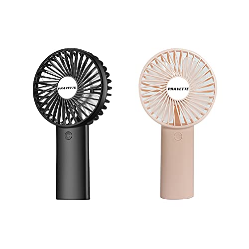 PRAVETTE Personal Handheld Fan, Portable Mini Handheld Fan with 4000mAH Rechargeable Batteries, 8-18 Hours Working Time