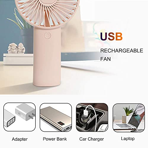 PRAVETTE Personal Handheld Fan, Portable Mini Handheld Fan with 4000mAH Rechargeable Batteries, 8-18 Hours Working Time