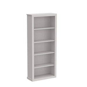 Edenbrook Sumac Bookcase, 5-Shelf Organizer for Bedroom Furniture or Home Office Furniture, White Bookshelf