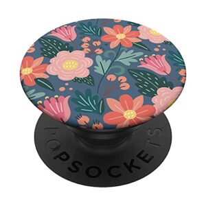 cute garden botanical colorful floral pattern popsockets swappable popgrip