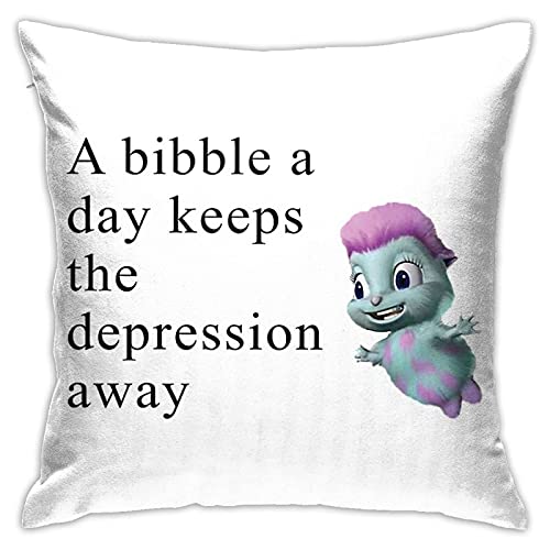 Xinclubna Bibble Meme Throw Fashion Style Invisible Zipper Square Pillowcase Decorative Cushion Cover Pillowcase Sofa 18" x 18"