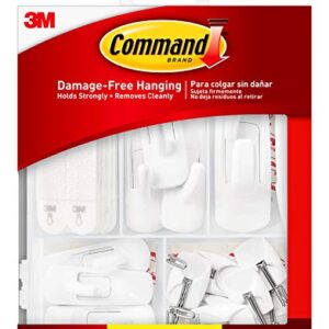 Command General Purpose Variety Kit, Hangs Up to 19 Items, Organize Damage-Free & Large Picture Hanging Strips Heavy Duty, White, Holds up to 16 lbs, 14-Pairs, Easy to Open Packaging