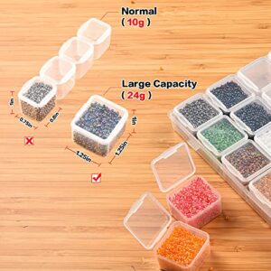 30 Grids Large Diamond Painting Storage, Art Accessories Tools Containers Case Plastic Bead Organizer 5D Diamond Embroidery Accessories for DIY Art Craft and Nail Diamonds(Box Only)