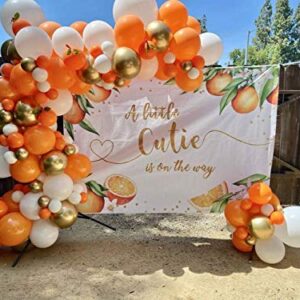 141Pcs Orange and Gold Balloon Garland Arch Kit-Cream White Orange Gold Balloons for Wedding Decoration Baby Shower Decorations Birthday Party Decoration