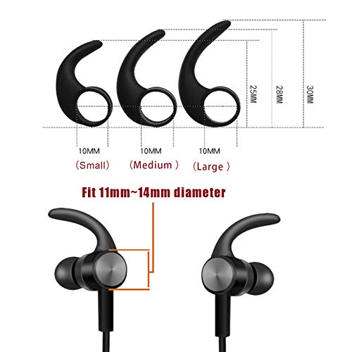 Luckvan 3 Pairs (LMS) Silicone Ear Tips for Beats Flex Beats X Earbuds Tips Replacement Silicone Wingtips Ear Hooks Ear Fins Stabilizer Ear Tips for JayBird X4 X3 etc.3 Pairs (LMS)