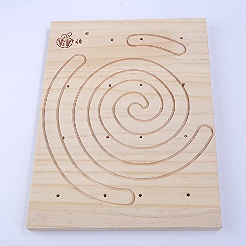 RABBITP Rabbit Wooden Scratch Board-Nail Grinding Claw Pad and Chew Toy for Bunny, Chinchilla, Guinea Pig, Ferret Gerbil, Rabbit, Hedgehog, Hamster-Pet Scratching Pad, Grinding Mate for Small Animals