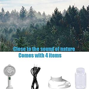 Double Nozzle Hand-held Misting Portable Mini Fan with Mobile Phone Holder, Personalized Cooling Humidifier, Sprayer Fan, Silent USB or Rechargeable, Suitable for Camping, Hiking, Outdoor