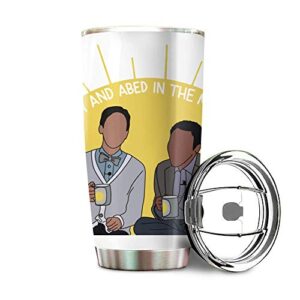 troy and abed in the morning community stainless steel tumbler 20oz & 30oz travel mug