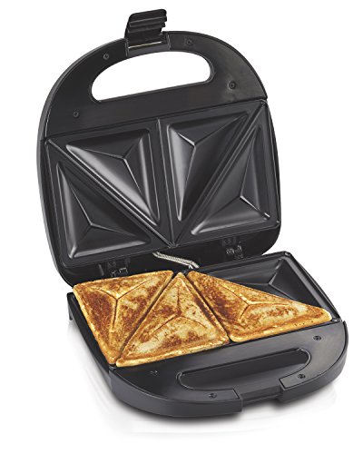 Hamilton Beach Sandwich Maker, Makes Omelettes and Grilled Cheese, 4 Inch, Easy to Store (25430), BLACK & Breakfast Sandwich Maker, Silver (25475A)