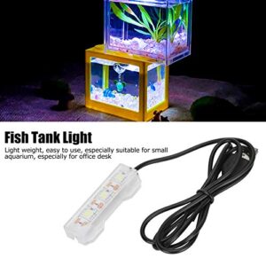 Plyisty Underwater Light, Portable Waterproof LED Aquarium Light, 2.4X0.8Inch USB Charging Light Weight for Fish Tank Aquarium