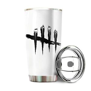 dead by daylight logo black stainless steel tumbler 20oz & 30oz travel mug