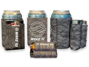wake 10 magnetic can cooler with detachable cigarette and lighter holder - (camo, 3 pack)