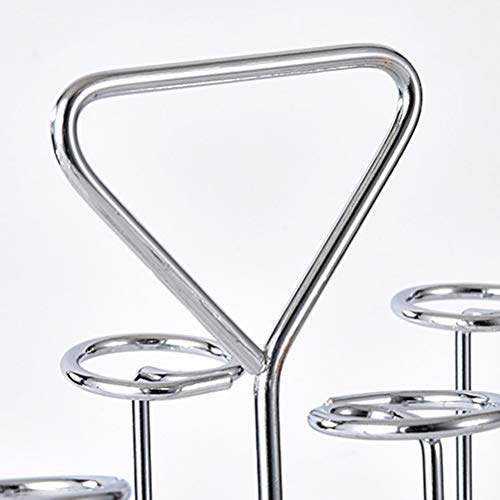 Hemoton Iron Glass Cups Draining Holder Coffee Mugs Hanging Stand Rack Drying Shelf Kitchen Organizer