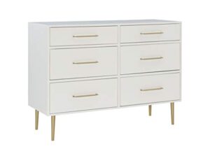 linon lennon white six drawer dresser