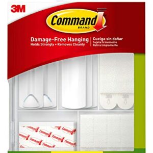 Command General Purpose Variety Kit, Hangs Up to 19 Items, Organize Damage-Free & Picture Hanging Kit, Indoor Use, Hangs up to 15 Pictures