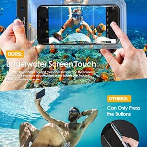 MoKo Waterproof Phone Case 2 Pack, IPX8 Underwater Phone Pouch Dry Bag Compatible with iPhone 14 13 12 11 Pro Max X/Xr/Xs/8/7 Plus, Galaxy S21/S20 Plus/Note 10/9 up to 7.4"