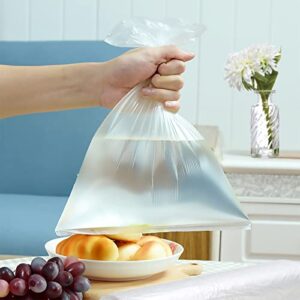 OausTect 12" X 16" Plastic Produce Bag 1 Roll, Clear Food Storage Bags for Fruits Vegetable, 350 Bags/Roll