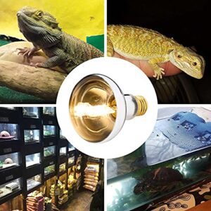 Reptile Heat Lamp Power Sun Light 75W Full Spectrum UVA UVB Bulb Reptile Basking Light Daylight Bulb Pet Light for Bearded Dragon Lizard Tortoise Snake Chameleon,2 Pack