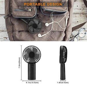 YunTuo Portable Handheld Fan, 4000mAh Battery Operated Rechargeable Personal Fan, 6-15 Hours Working Time for Outdoor Activities, Summer Gift for Men Women