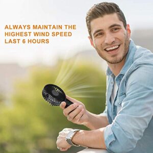 YunTuo Portable Handheld Fan, 4000mAh Battery Operated Rechargeable Personal Fan, 6-15 Hours Working Time for Outdoor Activities, Summer Gift for Men Women