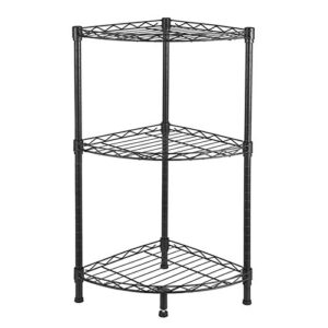 tesmula 3 tier corner wire shelf for kitchen, bathroom - holds 200 lbs