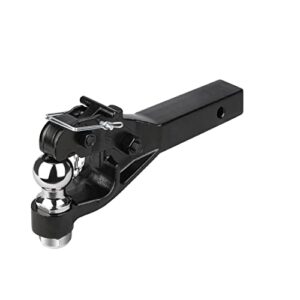 angcosy 10-ton pintle hook trailer hitches receiver hook combination 2-5/16” hitch ball, 20000 lbs, 15-1/2” length