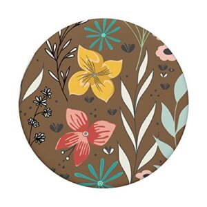 Coyote Light Brown Pastel Floral Flower Design PopSockets Swappable PopGrip