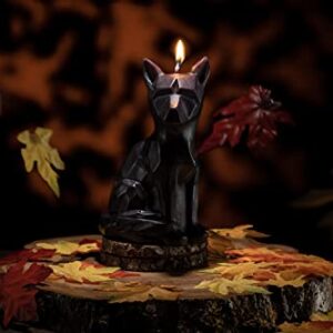 Geometric Fox Candle - Spooky Unique Gift for Animal Lovers - Goth, Gothic Skeleton Candle 7" H - Burns for 5.5 Hours - Animal Candles, Animal Party Gifts, Birthday Gifts