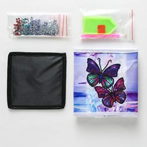 Alloyseed 5D Diamond Painting Folding Storage Cube Box, Foldable Storage Basket Bin Embroidery Cross Stitch Picture Arts Craft for Home Closet Cabinet Bedroom Toys Sundries Organizer 6.7X6.7X6.7